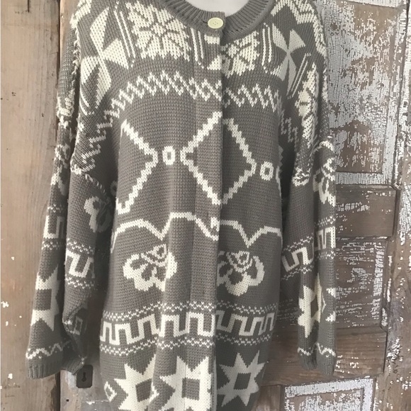 Magic made in Italy wool cardigan sweater coat size small unique tasseled - Picture 4 of 10